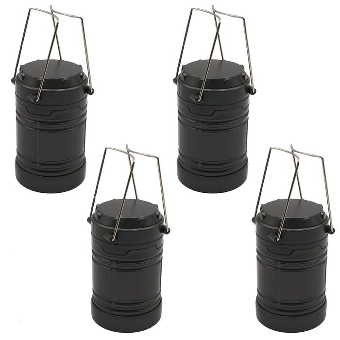 Набір із 4 світлодіодних кемпінгових ліхтарів, вуличні кемпінгові лампи, що працюють на батарейках, портативні кемпінгові ліхтарі, 2 режими світла яскраво-біле та полум&39яне світло