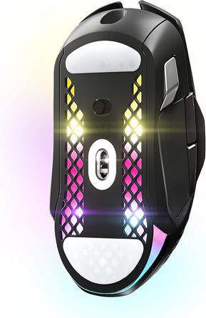 Ігрова миша з отворами на поверхні - Легка, водовідштовхувальна конструкція з пір'я - 9 кнопок - Bluetooth/2.4 ГГц - Оптичний датч
