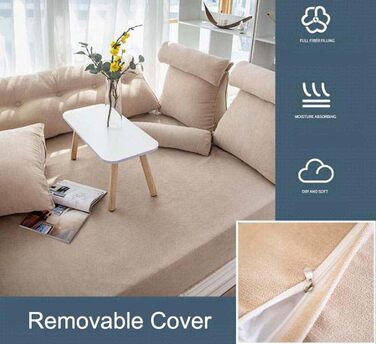 Клиноподібна подушка для читання з регульованою підтримкою шиї та спини, подушка для спинки дивана, ліжка, узголів&39я, подушка для підтримки попереку (сіра)