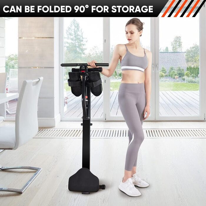 Складаний гребний тренажер з РК-дисплеєм, фітнес-обладнання для домашнього використання, складний гребний тренажер, вантажопідйомність до 120 кг