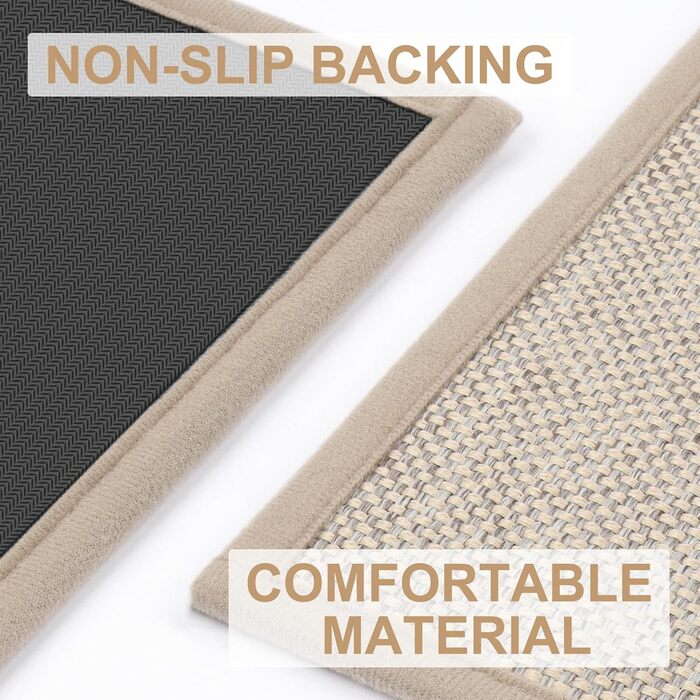 Миючий нековзний кухонний килимок 43x150 см, Нековзний кухонний килимок, Килимок для передпокою, Кухонний килимок, Килими, що миються, для кухні, передпокою, пральні, Бежевий 43 x 150 см (Прямокутний)