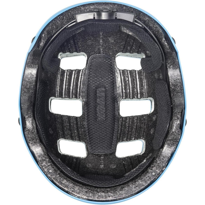 Міцний велосипедний шолом для дітей - індивідуальне регулювання розміру - оптимізована вентиляція 55-58 см синьо-білий матовий, 3