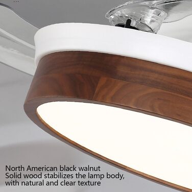 Світлодіодне освітлення NSXBY, прихований стельовий вентилятор, безшумний вентилятор, сучасний стельовий вентилятор, пульт дистанц