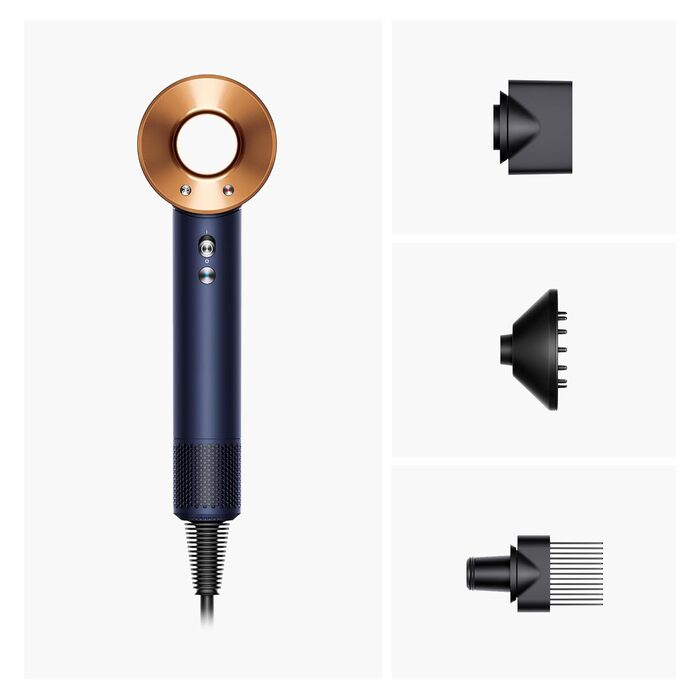 Фен Dyson Supersonic CurlyCoily для кучерявого та жорсткого волосся (темно-синій/мідний)