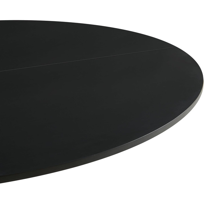 Скандинавський сучасний круглий обідній стіл, письмовий стіл, барний стіл, підходить для кухні, їдальні, вітальні та офісу, для 2-4 осіб, діаметр 100 см, чорний 100 x 100 см (круглий) чорний