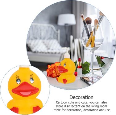 Мультфільм лосьйон насос пляшка порожня качка емульсія насос пляшка тварин шампунь гель для душу дозатор контейнер для дитини (жов