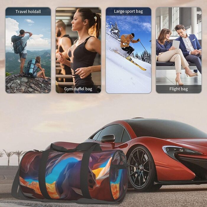 Спортивна сумка для подорожей Антилопа Каньйон, чорна, універсальний розмір