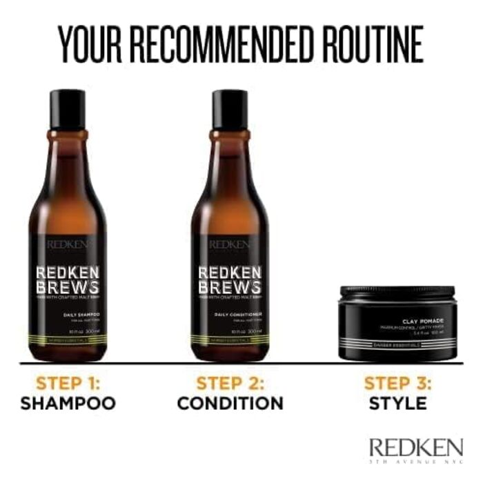 Засіб для укладання волосся Redken Brews Clay Pomade, матовий фініш, 100 мл