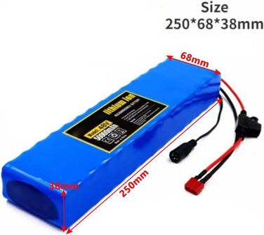 Велосипедний літій-іонний акумуляторний блок Водонепроникний ПВХ акумулятор Перезаряджається літій-іонний акумулятор для електровелосипеда, скутера BMS XT60/T штекер 54.6V 2A зарядний пристрій XT60 шт. екер 48V 50Ah, 48V 50Ah