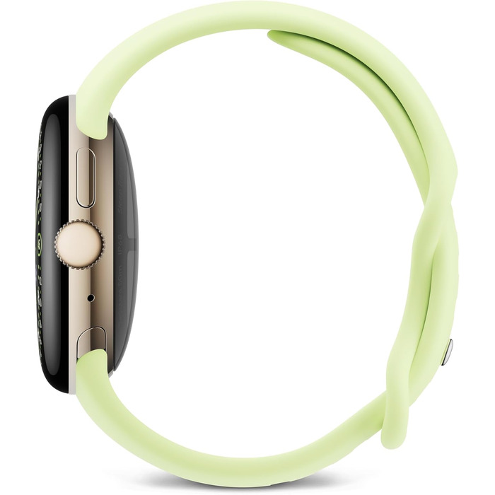 Мм) смарт-годинник Android із вигнутим дисплеєм, відстеженням фітнесу та підтримкою Gemini алюмінієвий корпус кольору шампанського золота спортивний ремінець кольору лемонграсу Wi-Fi кольору шампанського золота / лемонграсу 41 мм, 4 (41