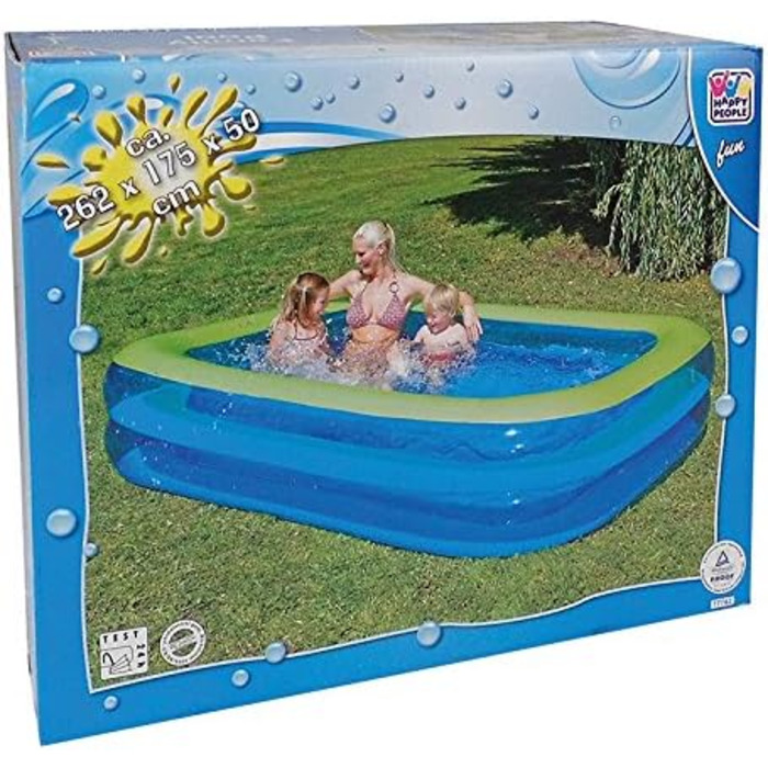 Сімейний басейн HAPPY PEOPLE Чорний/БІЛИЙ/ЧЕРВОНИЙ Один розмір