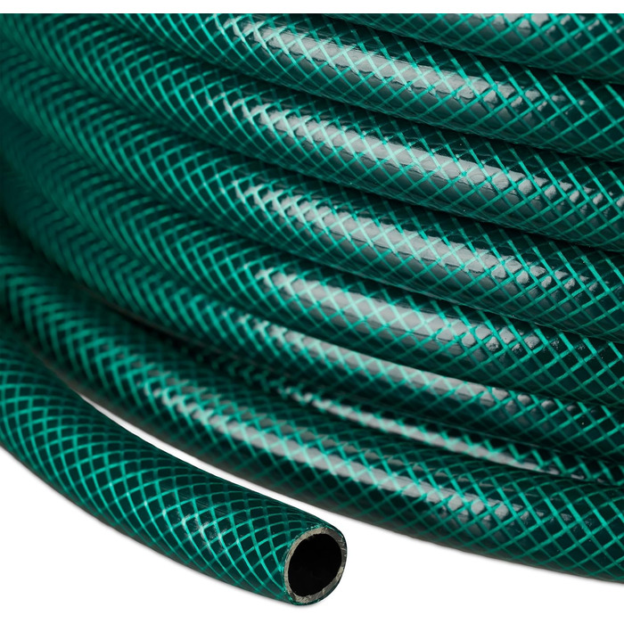 Шланг садовий Relaxdays 70 м, універсальний, 1/2 дюйма, для поливу грядок та газонів, пластик, темно-зелений