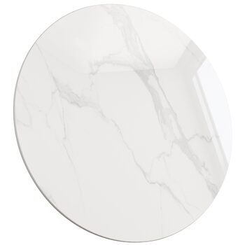 Кругла стільниця ZL ZELing 70 см з білого спеченого каменю - підходить для цілорічного використання, в приміщенні та на вулиці, для обідніх, кавових та журнальних столиків Ø70 см