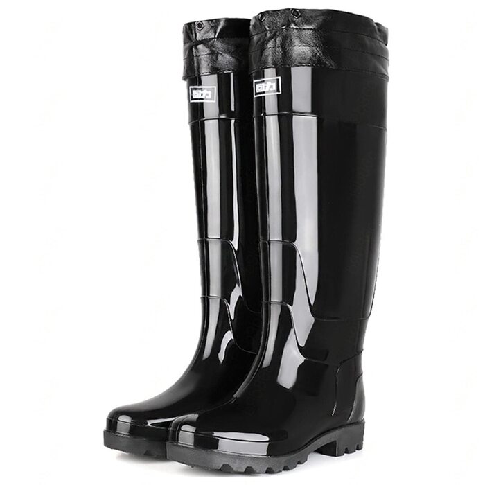 Нековзні гумові чоботи NALSA для промисловості та будівництва, водонепроникні гумові чоботи, унісекс доросле високе робоче взуття, плюшеві - розмір 44 EU.