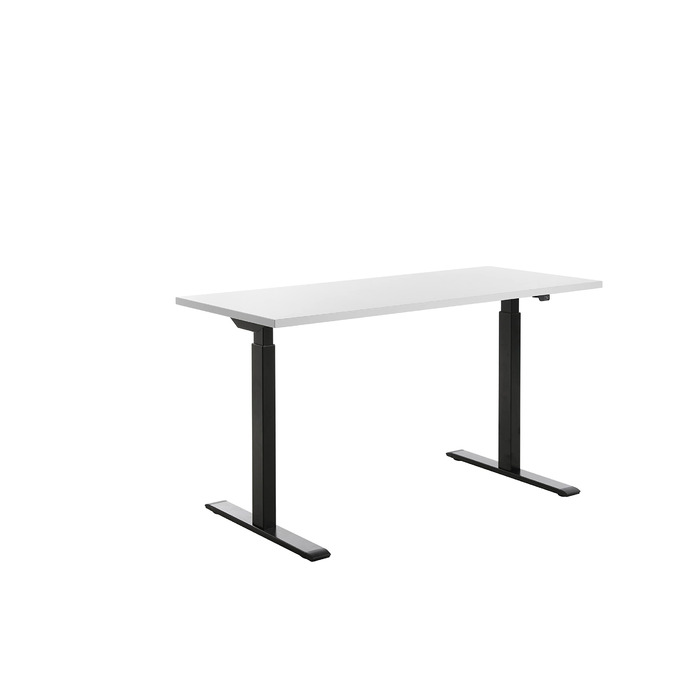 Регульований по висоті письмовий стіл Topstar E-Table, дерево, 140x60 см, чорний/білий, сучасний стиль