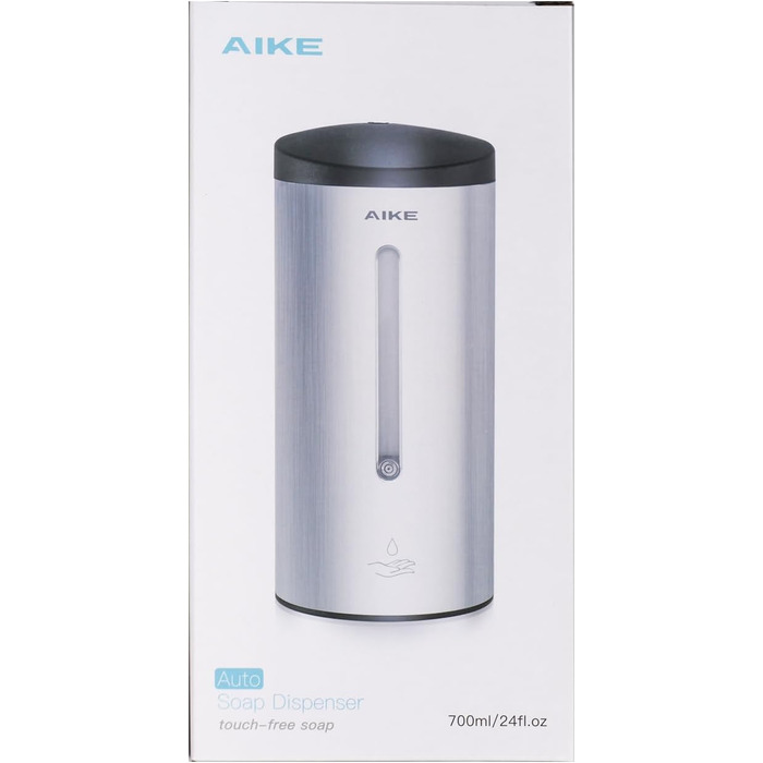 Дозатор мила автоматичний настінний матовий чорний, 800 мл комерційний автоматичний дозатор рідкого мила настінний, 5 передач, рег