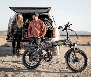 Складний велосипед F6 Safari 20-дюймовий Fatbike StVZO Позашляховий двигун Bafang 85N.M Внутрішня прокладка кабелю Якісне анодування Електричні велосипеди Ebike Складний педальний велосипед e-Fatbike