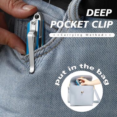 Одноручний ніж IKORES, складаний ніж зі шкіряним чохлом і кишеньковою кліпсою, одноручний ніж з лезом з нержавіючої сталі, для чол