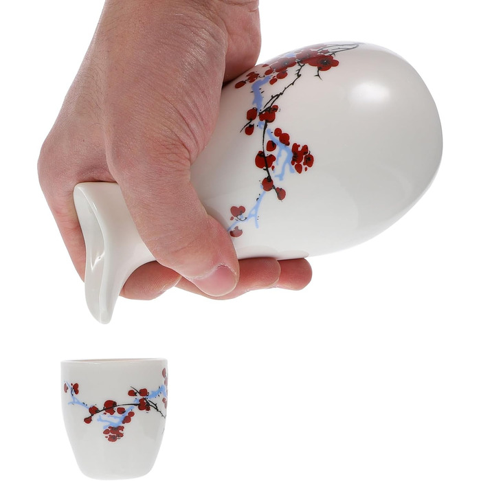 Набір для саке SAFIGLE з кераміки чайник та 8 чашок. Традиційний японський посуд для чаю та вина, ідеальний подарунок для особливих випадків.