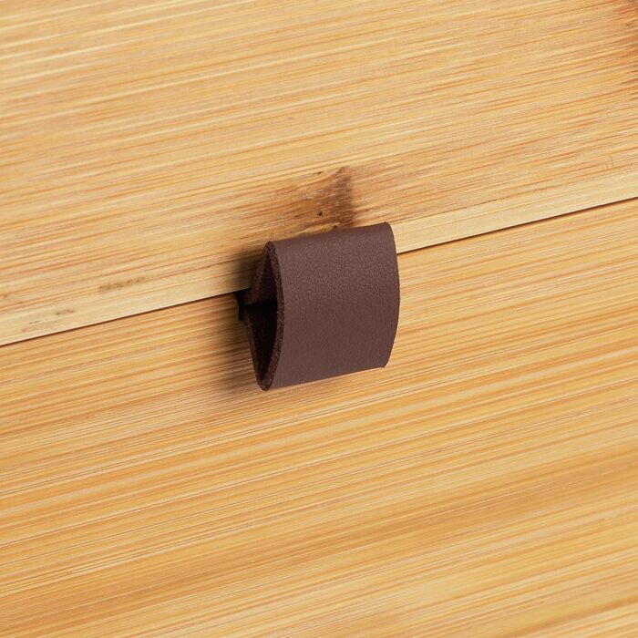 Органайзер для косметики Relaxdays, Органайзер для макіяжу з шухлядою, Тримач для пензлів, Бамбук, ВxШxГ 19 x 25,5 x 12,5 см, Натуральний