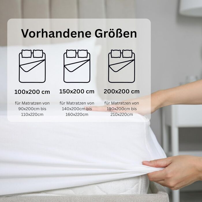 Простирадло на резинці 180x200 см Зелене до 200x200 см - Розкішне простирадло на резинці з бавовняного трикотажу, сертифіковане Oeko-Tex - для матраців до 30 см та ліжок з пружинним блоком - Простирадло для ліжка розміру King 180 x 200 см - 210 x 220 см З