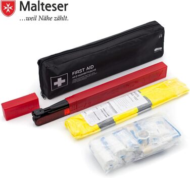 Автомобільна аптечка вкл. попереджувальний трикутник і жилет з високою видимістю згідно з чинним стандартом DIN 131642022 Дійсний