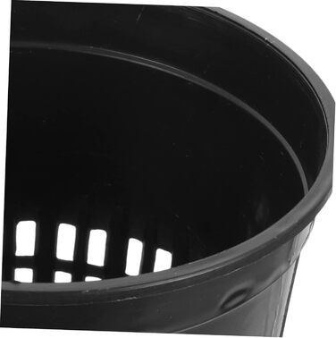 Сітчасті горщики для гідропоніки 13 x 13 x 12 см водна культура посадковий кошик сітчастий горщик пластикові гідропонні горщики садові рослини сітчасті горщики для рослин для вирощування чашка для рослин відро кошик чорний, 10 шт.