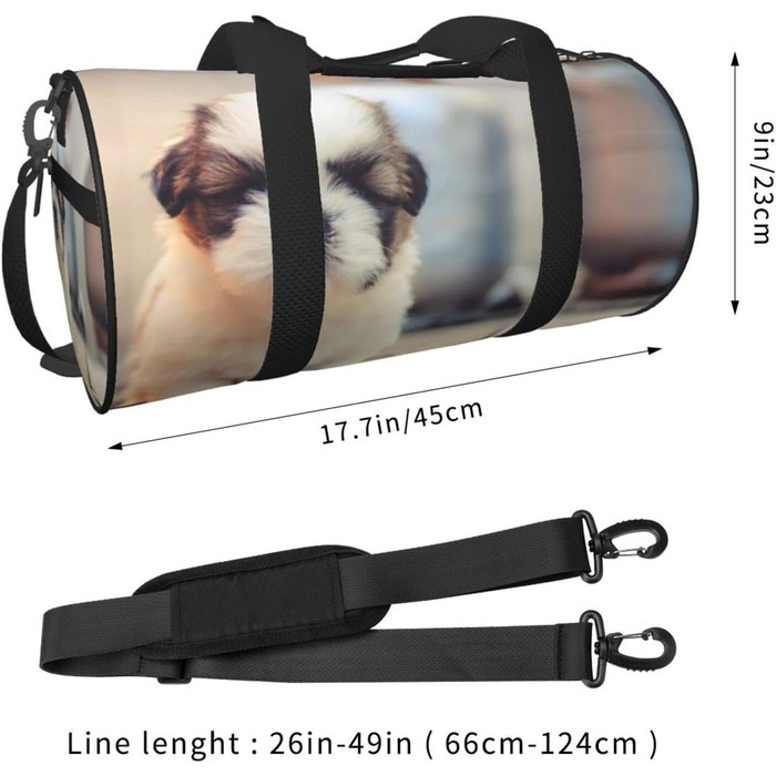 Біла та коричнева дорожня сумка-мішок, довговічна, спортивна сумка для чоловіків та жінок, ідеальна для цуценят, велика спортивна сумка