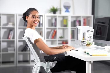 Ергономічні підлокітники Aloudy з піни з ефектом пам&39яті для офісних крісел, зручні чохли для підлокітників для ігрових крісел для зняття тиску з ліктів та передпліччя (комплект з 2 шт.)