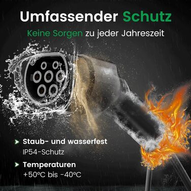 Зарядний кабель GONEO тип 2 22кВт 10М 32А зарядний кабель електромобіля тип 2 3 фазний режим 3 для електромобіля EV/PHEV тип 2 до
