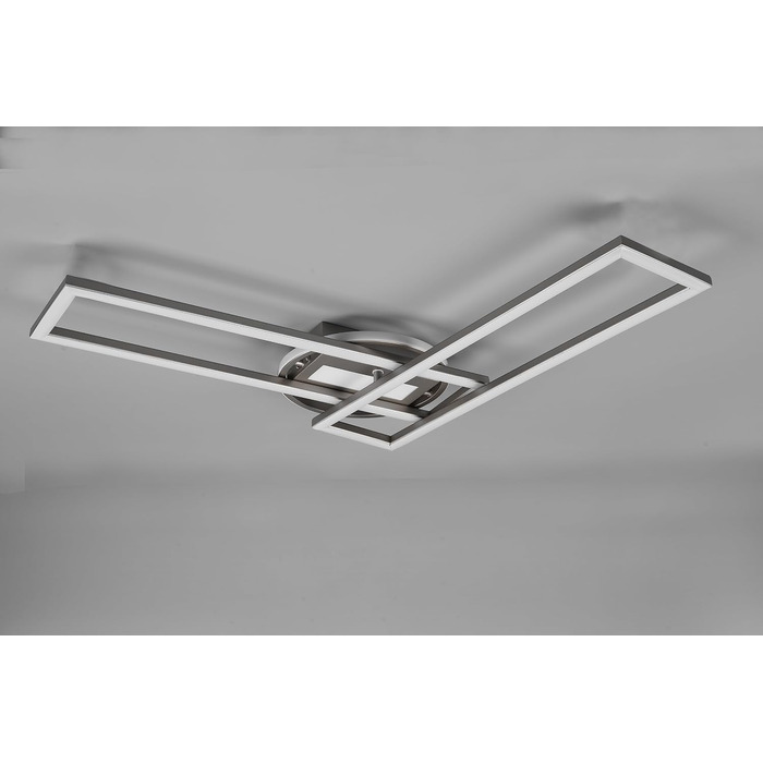 Стеля LED-світильник Reality Twister R67183107, матовий нікель, 30 Вт, з пультом, димером та зміною кольорів