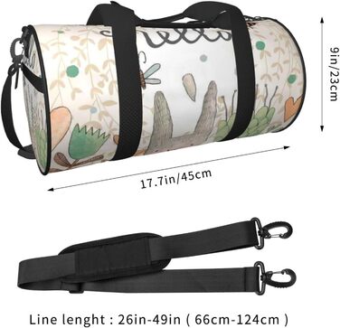 Дорожня сумка Квітучий зайчик, спортивна сумка з метеликами та бджолами для чоловіків та жінок, сумка-мішок для моря/басейну