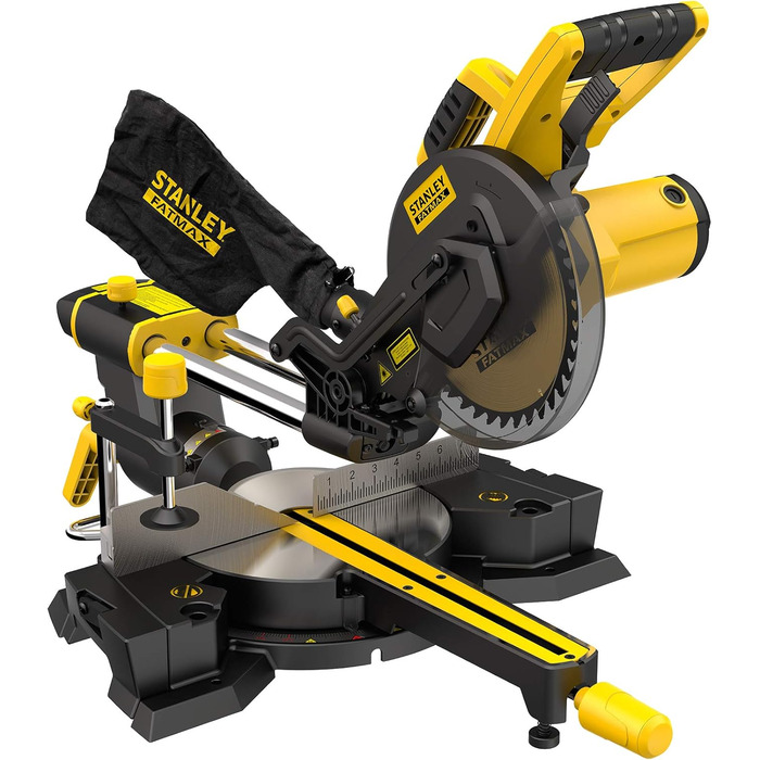 Панельна пила Stanley FatMax FME721 (1500 Вт, 216 мм, з лазерною направляючою, 2 висувними опорами для матеріалу, мішком для пилу,
