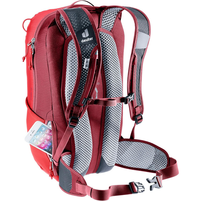 Велосипедний рюкзак Deuter Race 16, вишня-масала, 16 л, з системою Airstripes