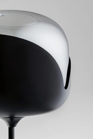 Підлоговий світильник Kare Design Smoke Goblet Ball, чорний/сірий, сталевий каркас, скляний плафон, для вітальні та спальні, лампа не входить у комплект, 160x25x25 см