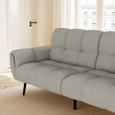 Диван JIEXI з функцією сну, 3-місний диван-ліжко, 155x85 см, зручний та підходить для вітальні, офісу, кімнати, вітальні, спальні (світло-сірий)