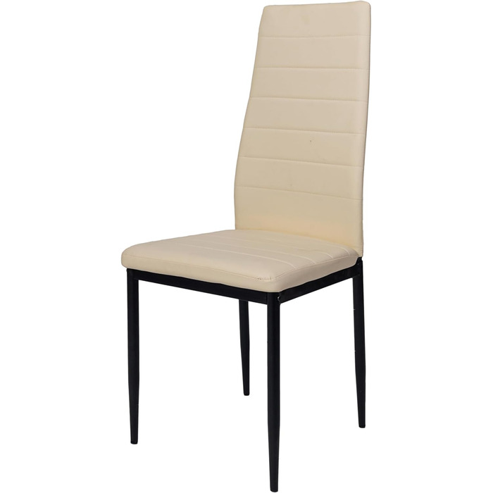 Обідній стілець, стілець для вітальні, офісний стілець, металеві ніжки (бежевий, комплект з 4 шт.) комплект з 4 предметів бежевий