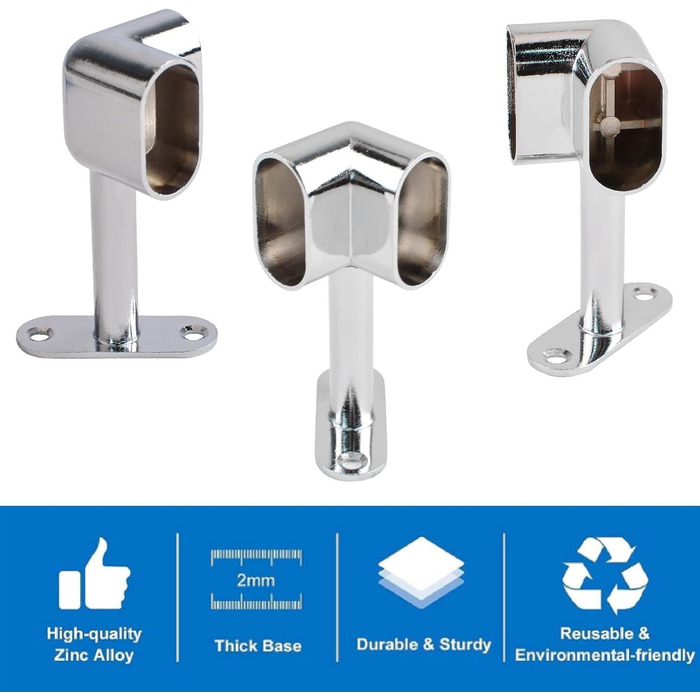 Срібна кутова блокувальна планка 90 аксесуари для гардеробу фланці для рейки для одягу сидіння для шафи у спальні ванної кімнати 16 шт., 16 шт.