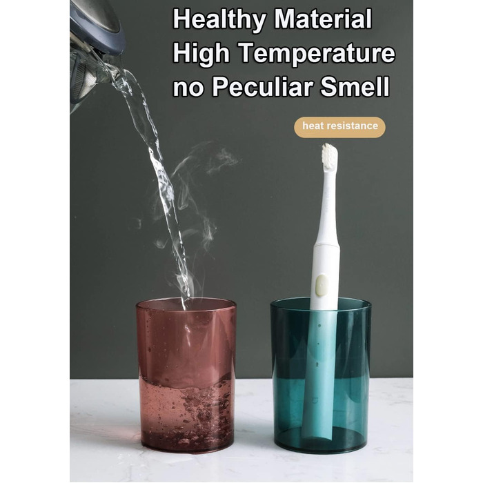 Тримач для зубних щіток, клейкий тримач для зубних щіток, підставка для зубної пасти з 4 чашками 8 відділень для зберігання насадок для зубних щіток