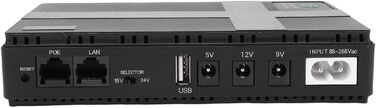 Джерело безперебійного живлення (ДБЖ) USV, 10400 мАг, 6 виходів, з PoE LAN-портом, для Wi-Fi роутерів, модемів, камер, систем безпеки, LED-освітлення (Євровилка)