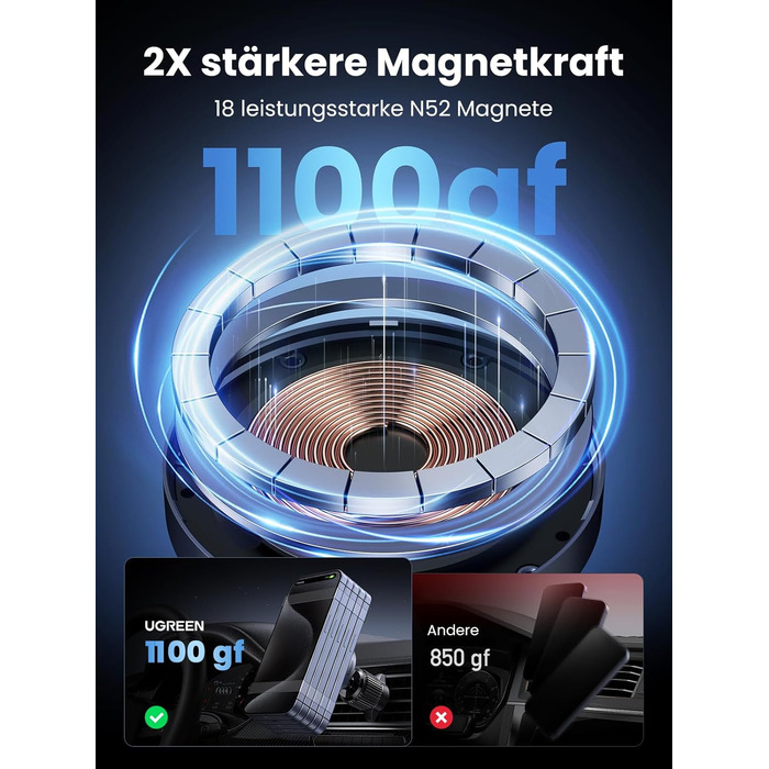 Тримач для мобільного телефону автомобільний з функцією зарядки Тримач для мобільного телефону сумісний з автомобільним тримачем M