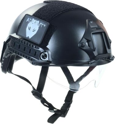 Тактичний армійський військовий стиль SWAT бойовий MH тип швидкий шолом Airsoft пейнтбол полювання CQB стрільбище спорядження з окулярами BK