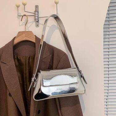 Срібна сумка-хобо жіноча Damen Main-m009