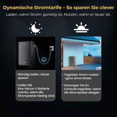 КВтгод Сонячний накопичувач змінного струму для балконної електростанції Marstek VENUS E 5,12 кВтгод, 5,12