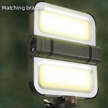 Сонячний кемпінговий ліхтар, 14,2 x 10 x 3,4 см, водонепроникний, акумуляторний, магнітний, світлодіодний, для вулиці, ABS-ліхтар, складна конструкція для походів, риболовлі, подорожей, нічного освітлення