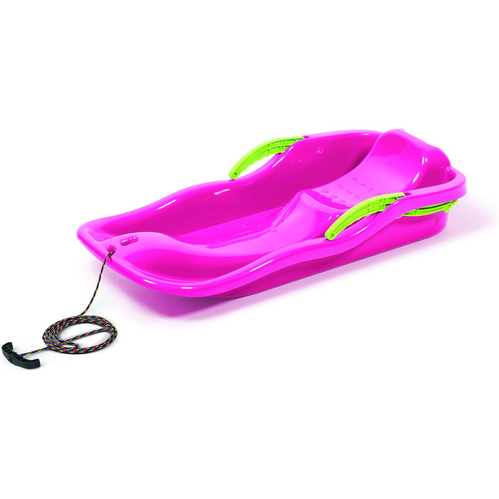 Санки NEUSTANLO Race Bob, пластикові, з гальмівним важелем, рожеві