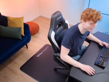 Захисний килимок для підлоги Trust Gaming GXT 715 99 x 120 см, килимок для ігрових та офісних стільців, килимок для твердих підлог, килимок для робочого стільця з міцного матеріалу чорний килимок для стільця