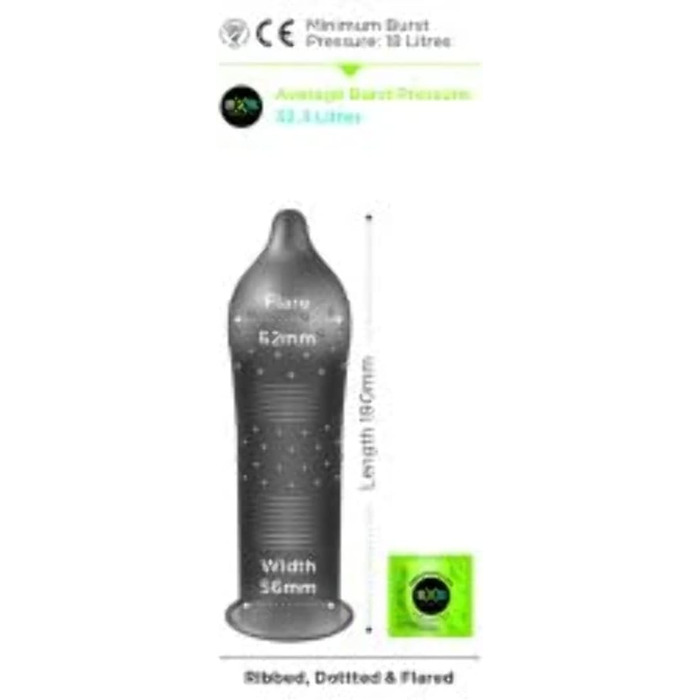 Презервативи EXS тонкі, але міцні, шовковисті латексні презервативи з ребрами та шипами 3 в одному 144 шт., 520 г