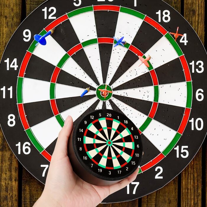 Міні-док для дротиків із сизалю 10 см - Підставка для дротиків Тримач для дротиків - Офіційна міні-репліка док-станції для дротиків - Зберігайте свої дротики будь-де 10 см 1