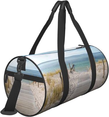 Спортивна сумка, дорожня сумка, пляжна сумка, з принтом, сумка на нічліг, чорна, універсальний розмір